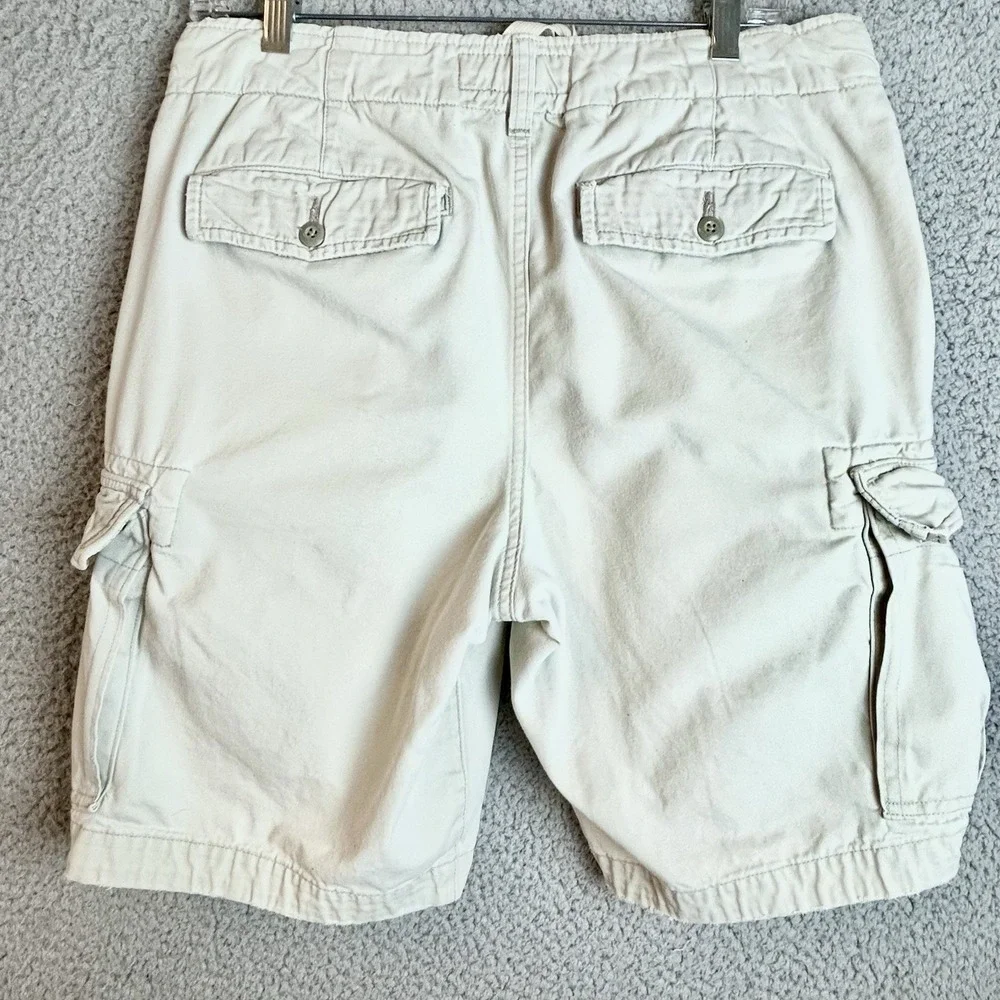 Abercrombie & Fitch Cargo Shorts Men's 30 Khaki Y2K Vintage Preppy Summer Wear
